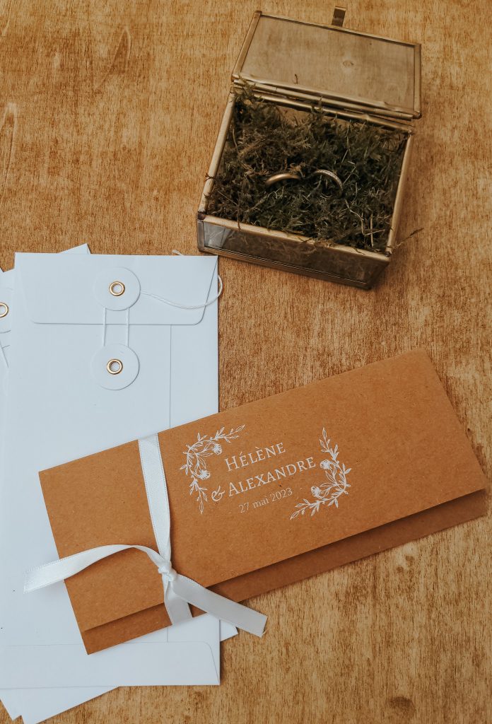 faire part élégant mariage