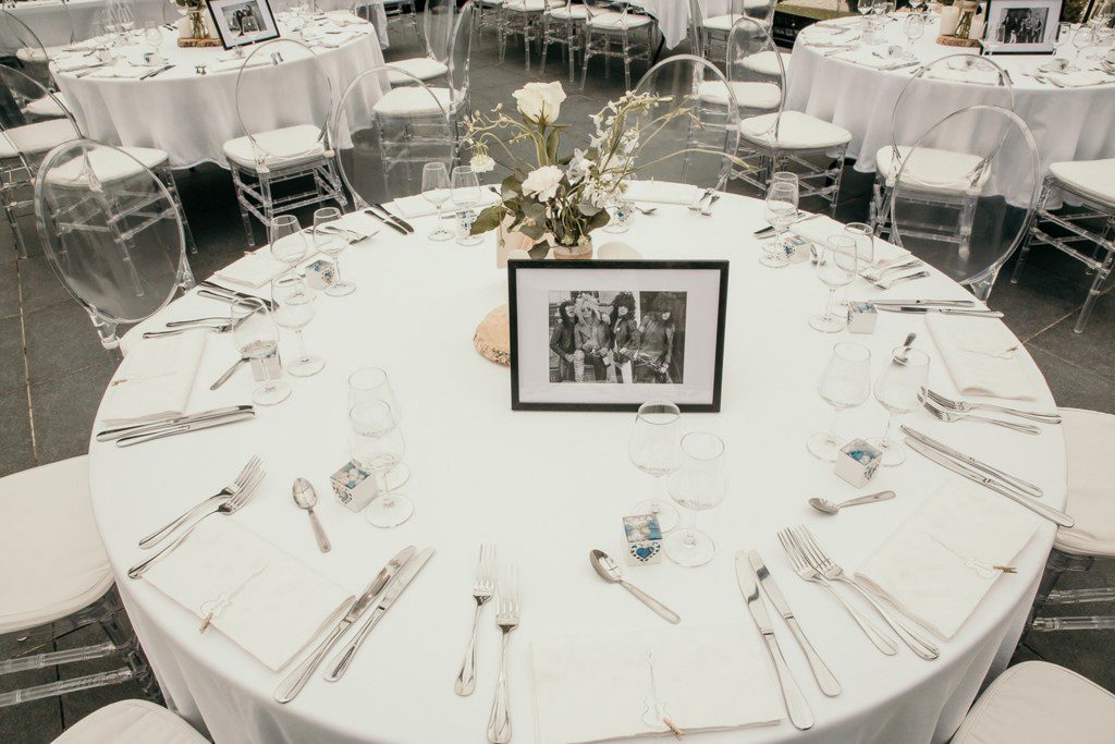 centre de table mariage rock