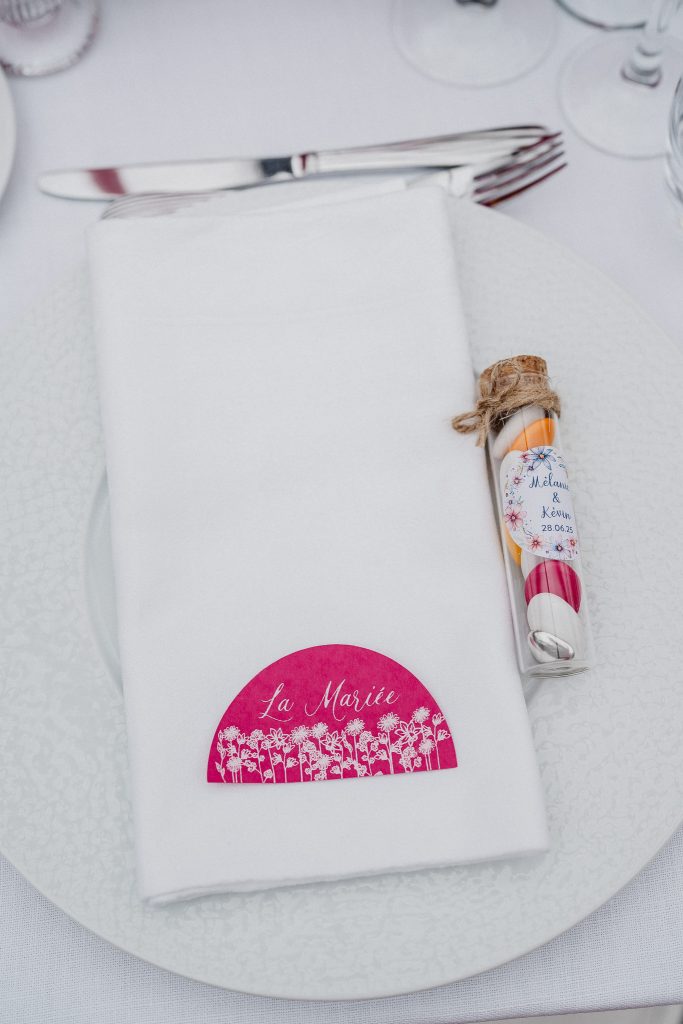 marque-place mariage sérigraphié